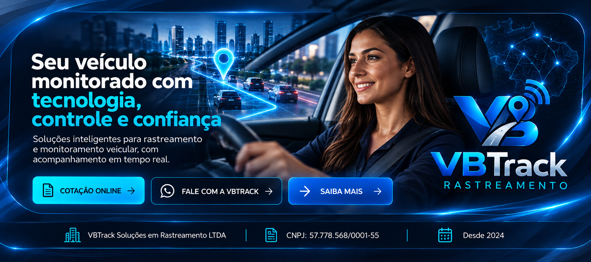 Campanha VBTrack — Seu veículo monitorado com tecnologia, controle e confiança